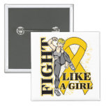 Neuroblastoma Fight Like A Girl Kickin Butt buttons