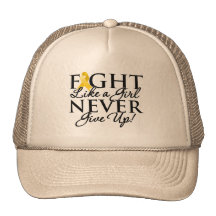 Neuroblastoma Fight Like a Girl Never Give Up Hat