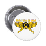 Neuroblastoma Fight Like A Girl Wings buttons