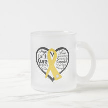 Neuroblastoma Heart Ribbon Collage Coffee Mugs