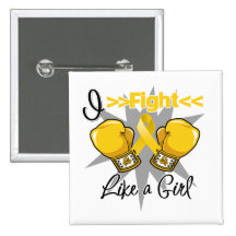 Neuroblastoma I Fight Like a Girl With Gloves Pinback Buttons