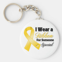 Neuroblastoma Ribbon Someone Special Keychains