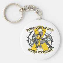 Neuroblastoma Survivor By Day Ninja By Night Key Chains