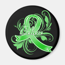 Neurofibromatosis Believe Flourish Ribbon Magnets
