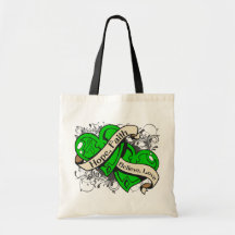 Neurofibromatosis Hope Faith Dual Hearts Canvas Bag