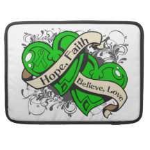 Neurofibromatosis Hope Faith Dual Hearts Sleeves For MacBooks