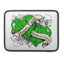 Neurofibromatosis Hope Faith Dual Hearts Sleeve For MacBooks