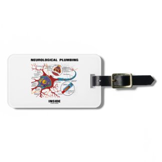 Neurological Plumbing Inside (Neuron / Synapse) Tag For Luggage