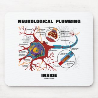 Neurological Plumbing Inside (Neuron / Synapse) Mouse Pad