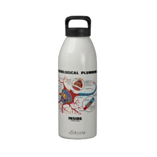 Neurological Plumbing Inside (Neuron / Synapse) Drinking Bottle