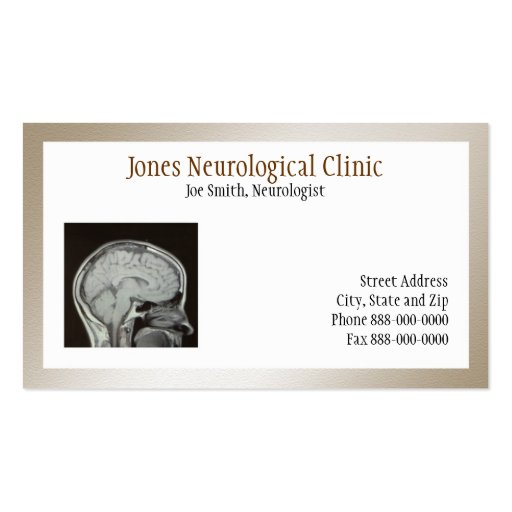 Neurologist Business Card (front side)