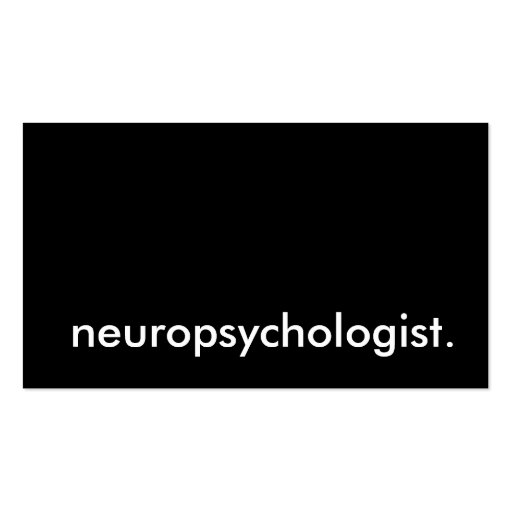 neuropsychologist. business cards (front side)