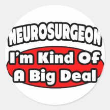 Neurosurgeon...Big Deal Round Stickers