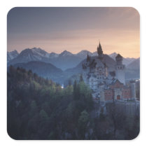 Neuschwanstein Castle, built late 1800's by Square Stickers