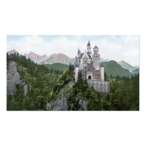 Neuschwanstein Castle Lithograph Business Card Template