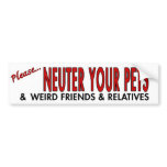 Neuter Bumper Stickers