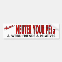 Neuter Bumper Stickers