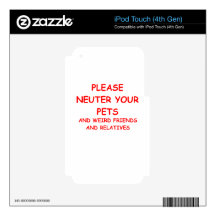 neuter iPod touch 4G decals