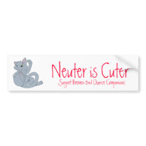 Neuter is Cuter Bumper Sticker
