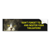 Neuter tailgaters bumper sticker