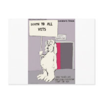 Neutered Dog Fights Back Funny Gifts & Tees postcards