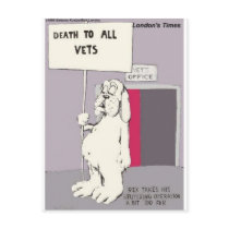 Neutered Dog Fights Back Funny Gifts & Tees postcards