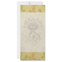 neutral art nouveau vintage floral custom rack cards