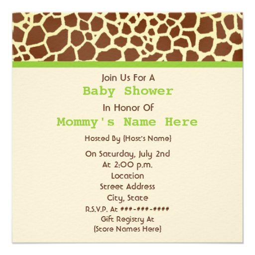 Create Printable Baby Shower Invitations