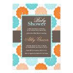 Neutral Baby Shower Invitation, Orange, Aqua, 976 invitations