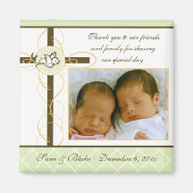 Neutral Baptism/Christening Favor - Photo Magnet