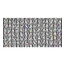 neutral knitwork personalized photo card