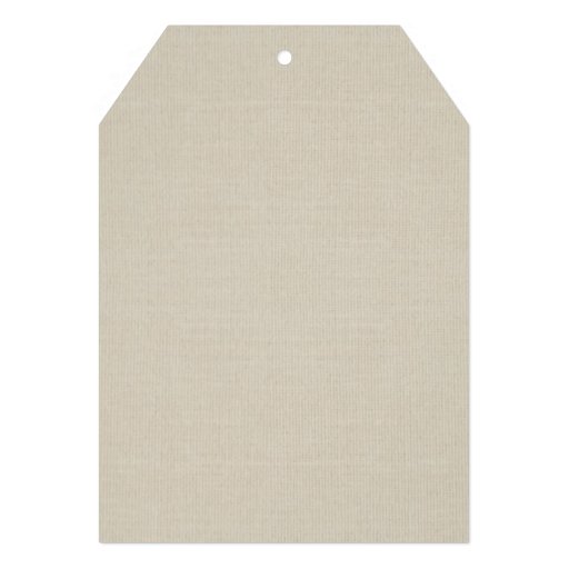 Neutral Linen-look Floral Wreath Bridal Shower Tag Custom Invitation