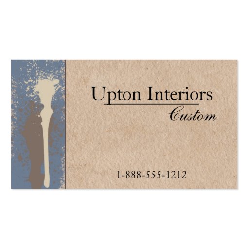 Neutral Paint and Brown Paper Business Card (front side)