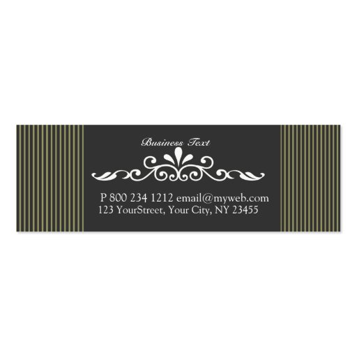 Neutral  Pinstripes Business Card Template (back side)