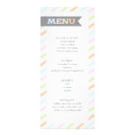 Neutral Stripe Baby Shower Menu invitations