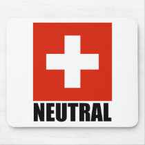 NEUTRAL (Swiss Flag) Mousepad mousepads