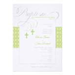 Neutral Twins Baptism Invitation