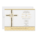Neutral Twins Christening/Baptism Invitation