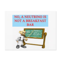 NEUTRINO quantum mechanics physics joke postcards