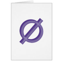 Neutrois in Purple Greeting Cards