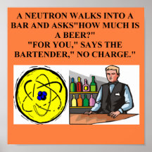 neutron physics joke poster