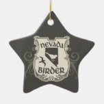 Nevada Birder Shield Star Ornament