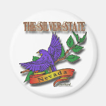 Nevada Blue Bird State Designs Refrigerator Magnet