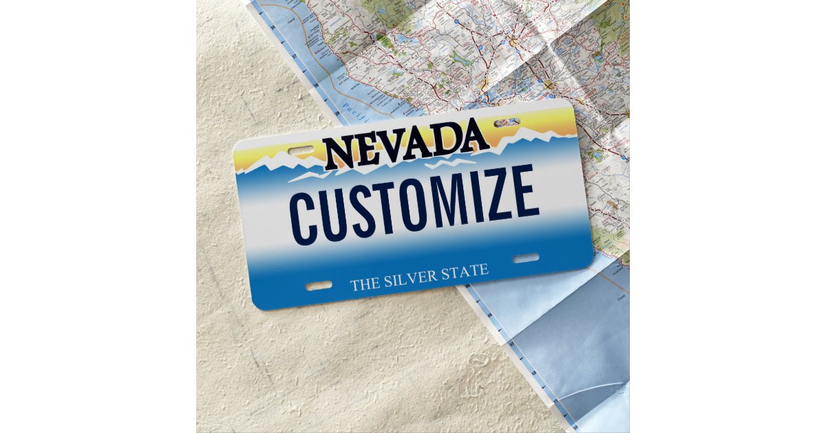 Nevada Custom License Plate Zazzle