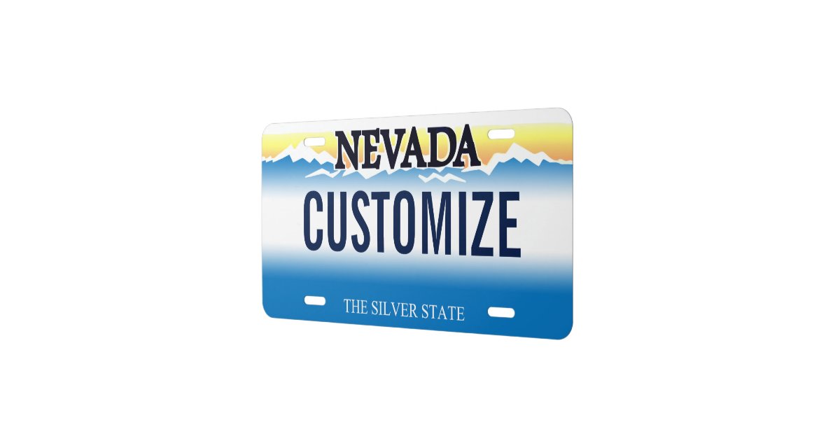 Nevada Custom License Plate Zazzle