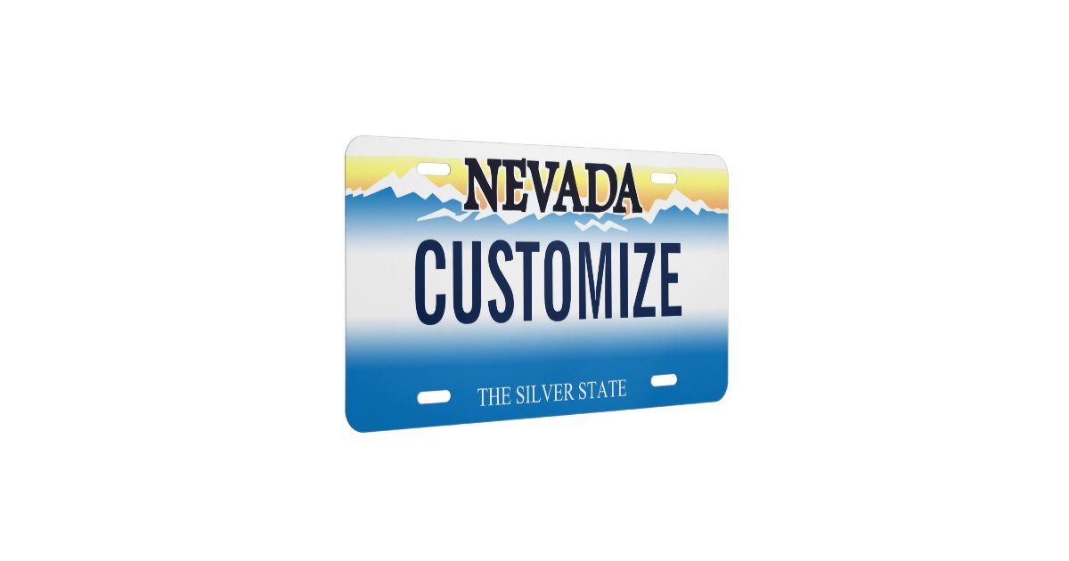 Nevada Custom License Plate Zazzle