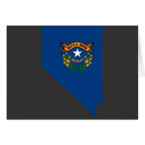 Nevada Flag Map Card