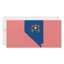 Nevada Flag Map Photo Greeting Card