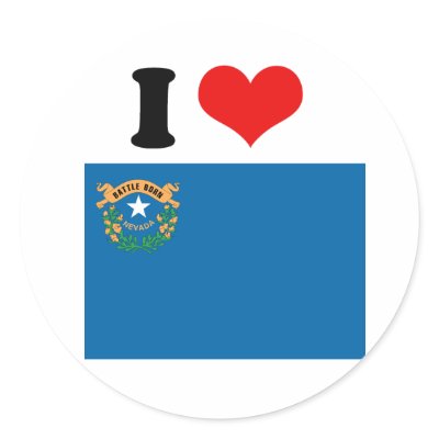 NEVADA FLAG STICKER by flagshirts