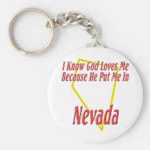 Nevada - God Loves Me Keychains
